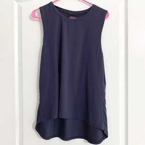 DYI Muscle Tank, Hi-Low, Navy, Medium